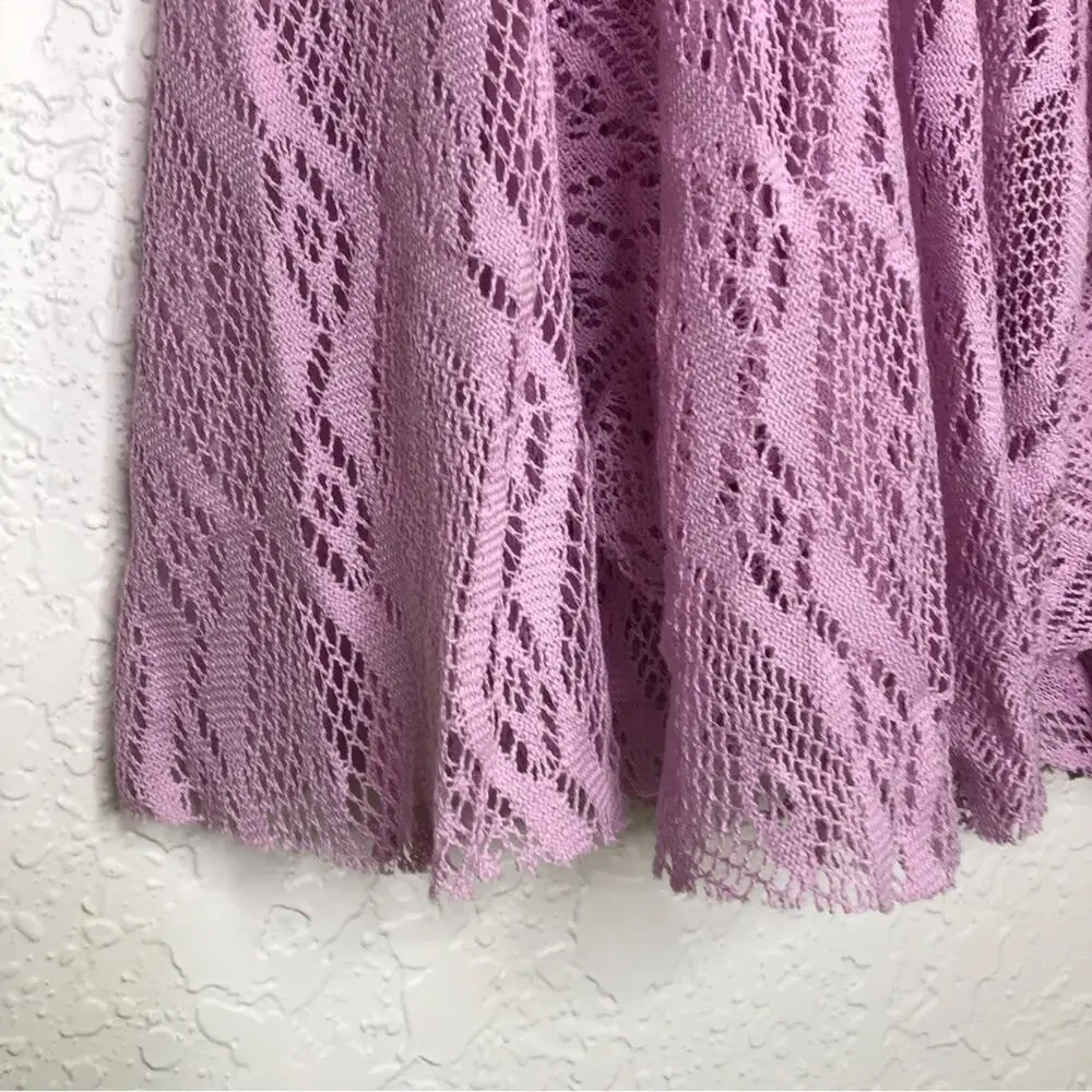 Free People wisteria pink purple lace ruffle dress size Extra Small NWT